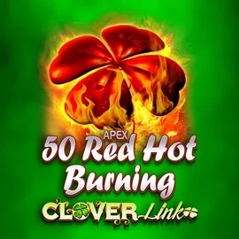 50 Red Hot Burning Clover Links logo by Novomatic Zoccer Casino