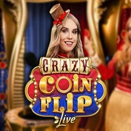 Official Live Casino logo: Crazy Coin Flip by Evolution at Zoccer Casino