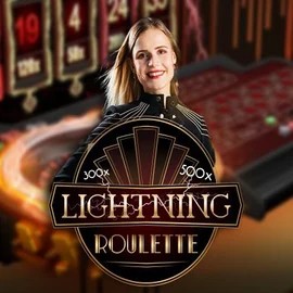 Lightning Roulette logo by Evolution at Zoccer Casino